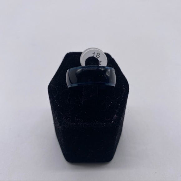 Stainless Steel Unisex Ring Black with Glitter Size 8 - Picture 8 of 8